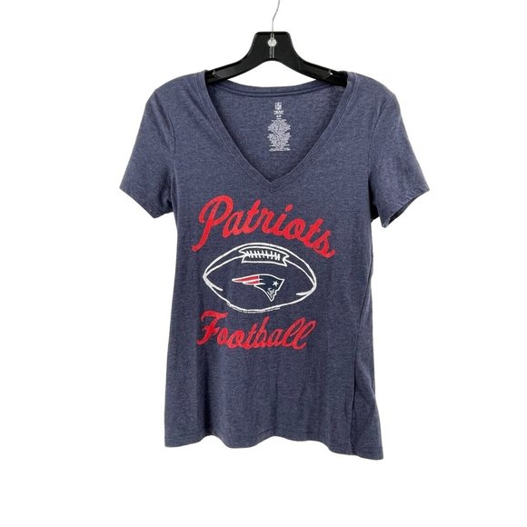 New England Patriots Football NFL Team Apparel Women's Blue Tee T Shirt Size S - Picture 2 of 8